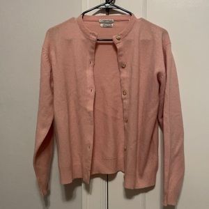 100% Cashmere Pink Calvin Klein Cardigan